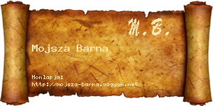 Mojsza Barna névjegykártya